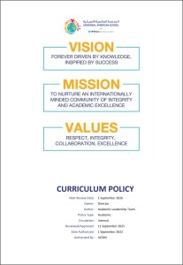 Final 260901 Curriculum Policy-1