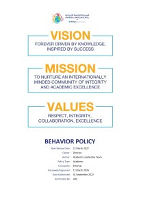 Final 270312 Behavior Policy-1